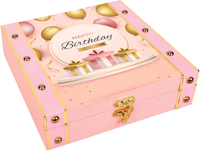 Chocoloony Happy Birthday Gift Pack Fancy Wooden Chocolate Box for Lover Caramels(16 Units)