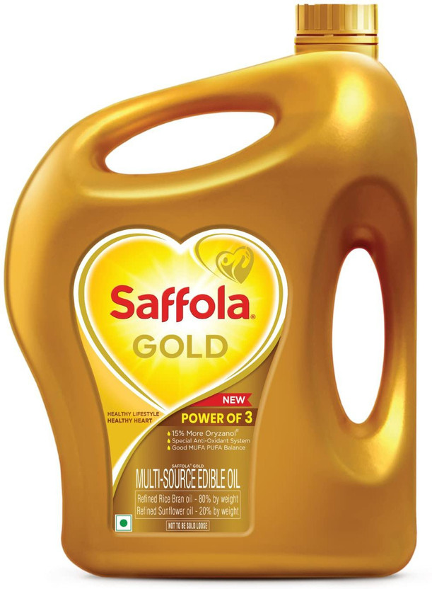 Saffola Gold Rice Bran Oil Jar(5 L)