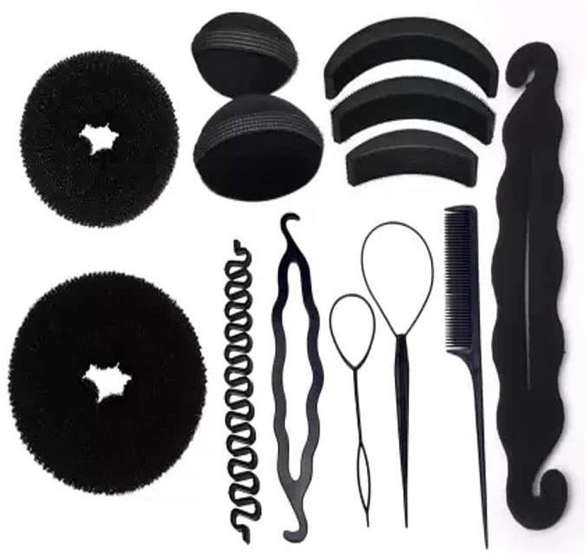 Maahal Hair Styling Tool Combo Pack of 13, Hair Accessories for Womens and Girls Hair Accessory Set(Black)