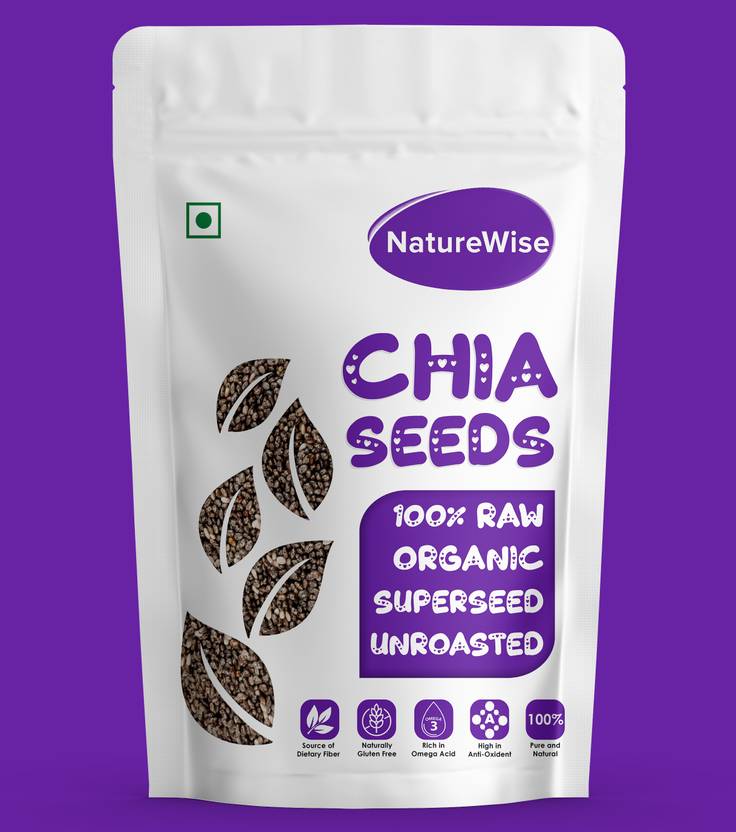 Naturewise Organic Chia Seeds Nutritious Seeds, Rich in Calcium, High