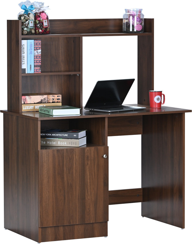 DeckUp Engineered Wood Office Table(Free Standing, Finish Color - Walnut, DIY(Do-It-Yourself))