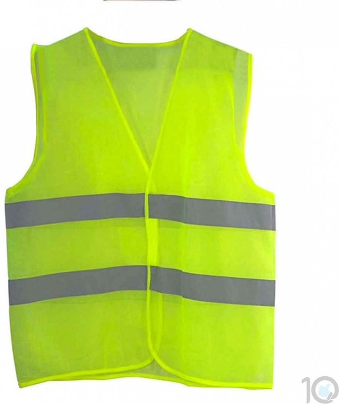 SEE INSIDE High Visibility Reflective Safety Jacket with 2inch Reflectors on Front and Back Safety Jacket(green)