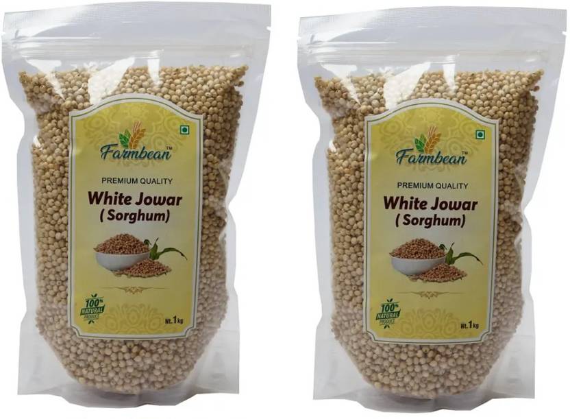 Farmbean Whole White jowar or Grain Pearl Millet (Pack of 2x