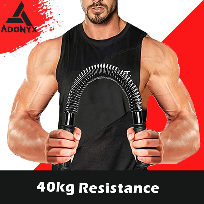 ADONYX Power Twister Bar Upper Body Strength Training Workout Heavy Duty Arm Builder Multi-training Bar