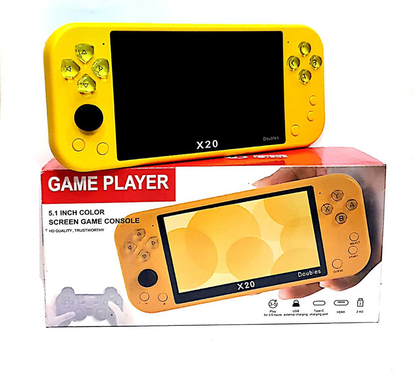 Clubics Clubics X20 5.1" Game Console W 8GB Memory With 15000 HD Games/Speaker - Yellow HD Edition(Code in the Box - for PSP) - Flipkart Deal