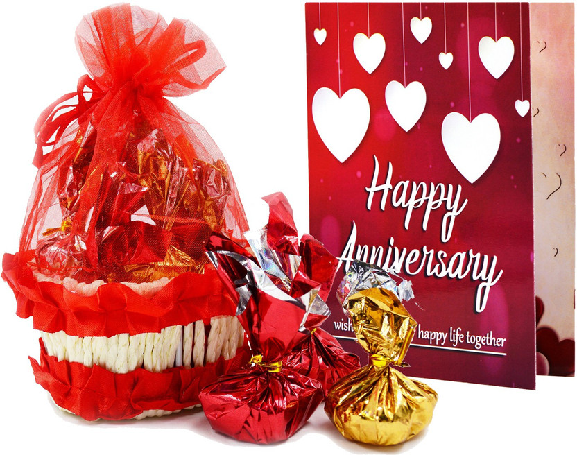 Midiron Anniversary Gift for Wife | Wedding Anniversary Chocolate Gift for Wife /Husband Wooden, Paper Gift Box(Multicolor)