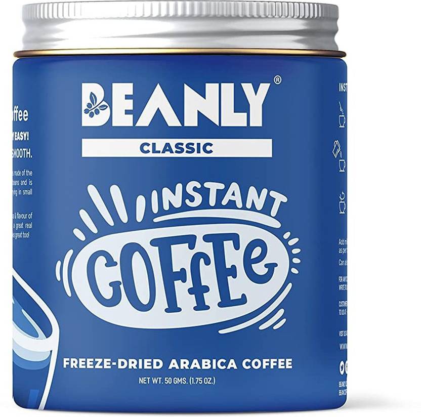 Beanly Instant Coffee Freeze Dried & Microground Coffee 50 Grams