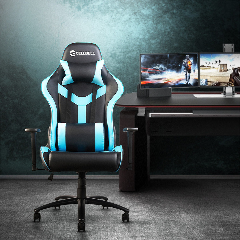 CELLBELL CELLBELL GC03 Transformer Series with Removable Neck Rest and Adjustable Back Cushion Gaming Chair(Blue, Multicolor) - Flipkart Deal