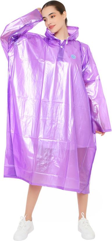 Varsha Rainwear Solid Unisex Raincoat 