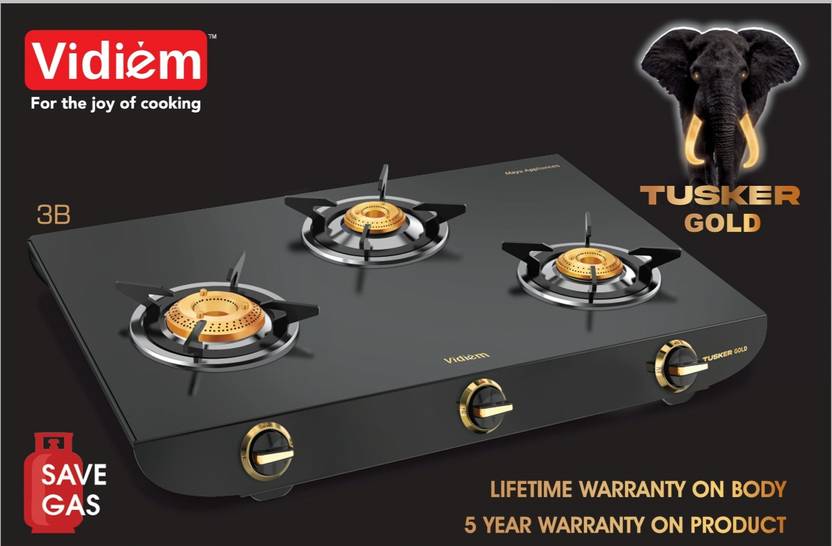 Vidiem Tusker Gold Black Steel Manual Gas Stove Price in India Buy