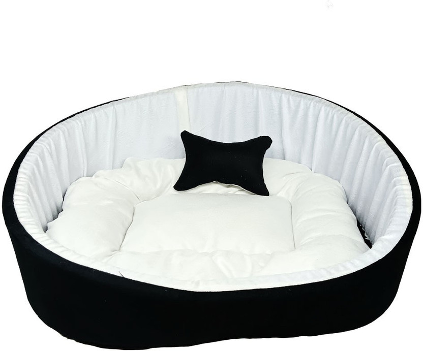 TRANDING STYLISH Simple Mountain Sofa With Haddi For Dog And Cat S Pet Bed(Black, White)