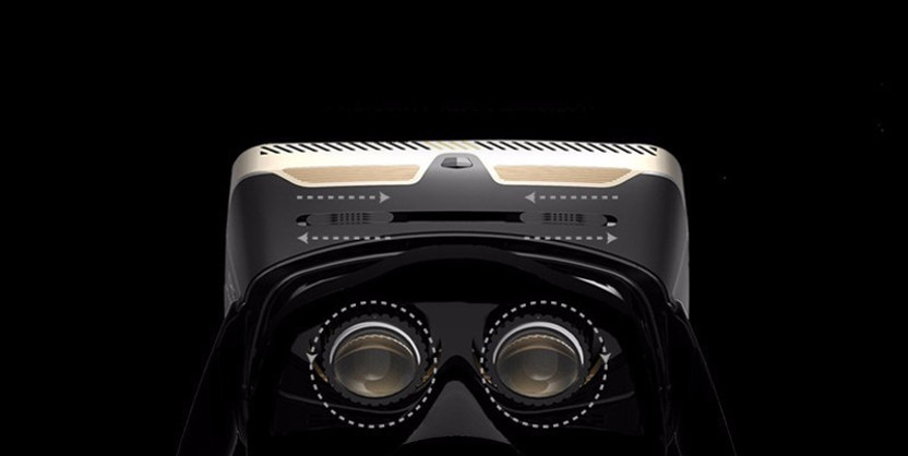 IBS PlayGlass Virtual Reality Helmet Glasses 3D Video Headset Box For 4-6" Screen(GOLDEN MATTE)