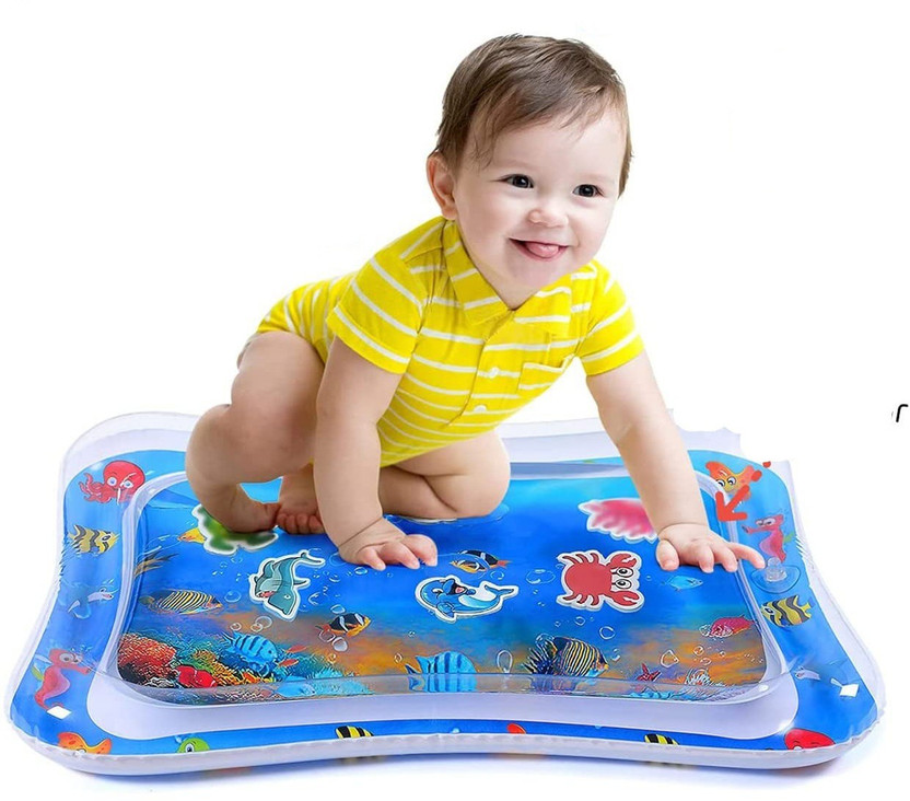 Pulsbery Toddler Inflatable Ice Water Patted Mat Baby Tummy Playmate Pad | Multi Color Inflatable Swimming Mats(Multicolor)