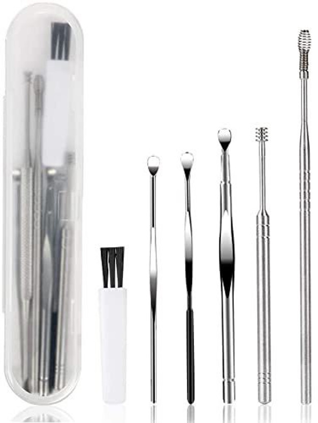 UNNTEESH 6 Pcs Ear Cleansing Tool Set, Innovative Spring Ear Wax Cleaner Tool Set(1 ml, Set of 1)