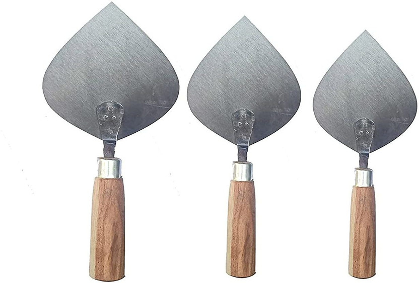 Kenware Set of 3 Karni Karni Tools for Plaster Trowel Set for Cement Works Steel Trowel(Pack of 3)
