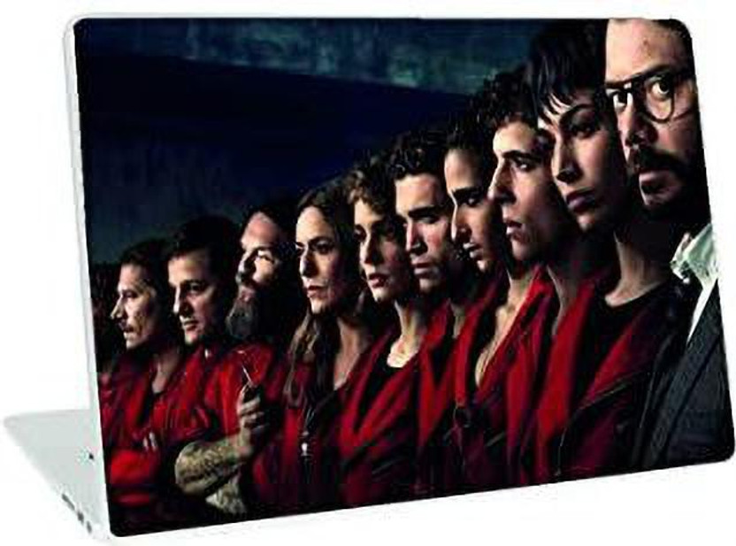 Galaxsia Money Heist D2 Vinyl Laptop Skin/Sticker/Cover/Decal Compatible vinyl Laptop Skin Compatible for 15.6 inch(Theme: Movies)