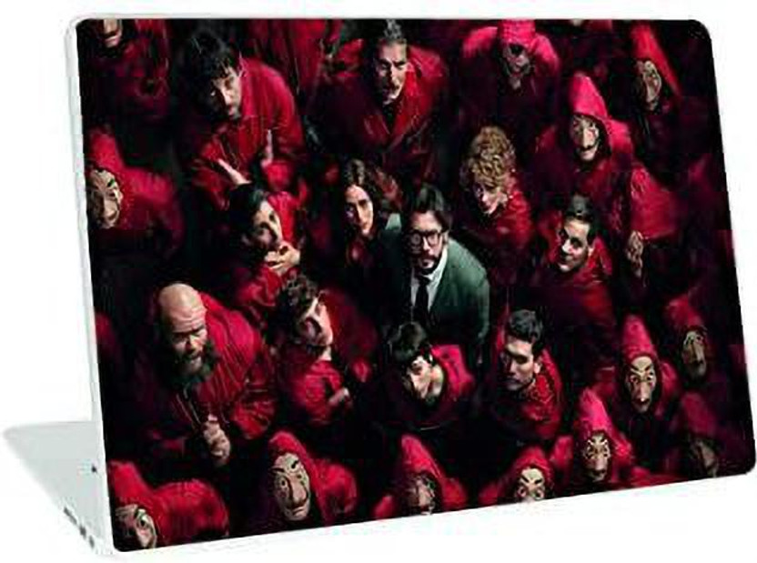 Galaxsia Money Heist D4 Vinyl Laptop Skin/Sticker/Cover/Decal Compatible vinyl Laptop Skin Compatible for 15.6 inch(Theme: Movies)