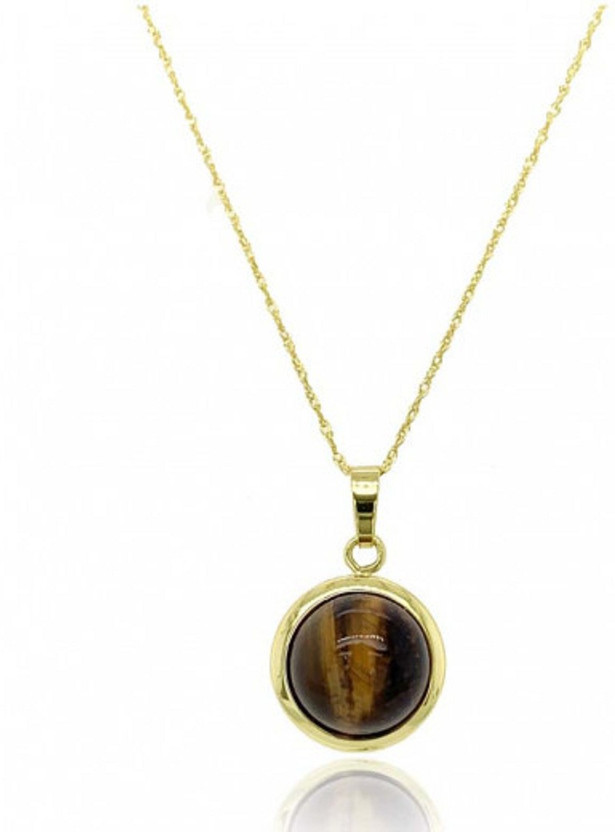 Tigers Eye Necklace Gold Filled 