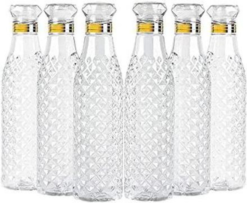arks store classic 1000 ml Water Bottles(Set of 6, Yellow)