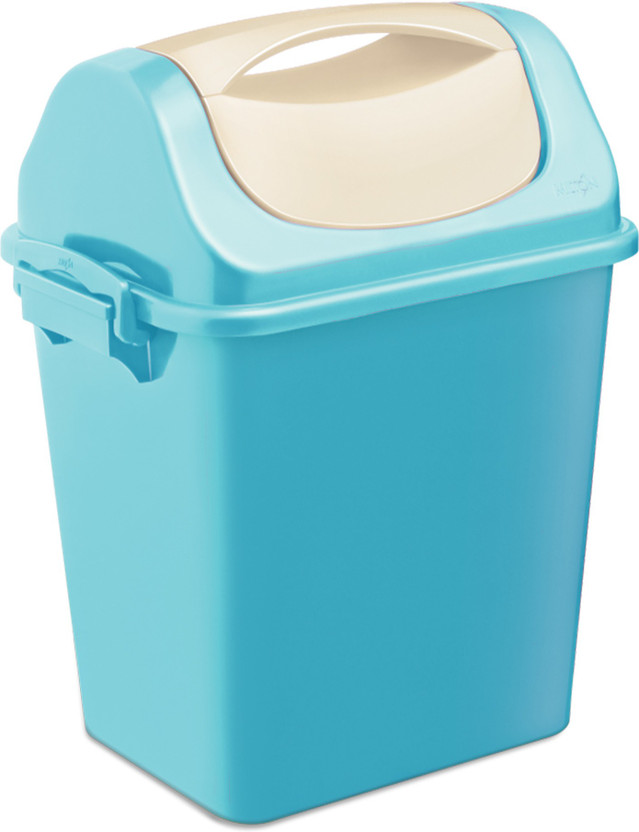 MILTON MILTON Magnum Swing Plastic Dustbin with Lid, 10 Litres, Tusker Green Plastic Dustbin(Blue, White) - Flipkart Deal