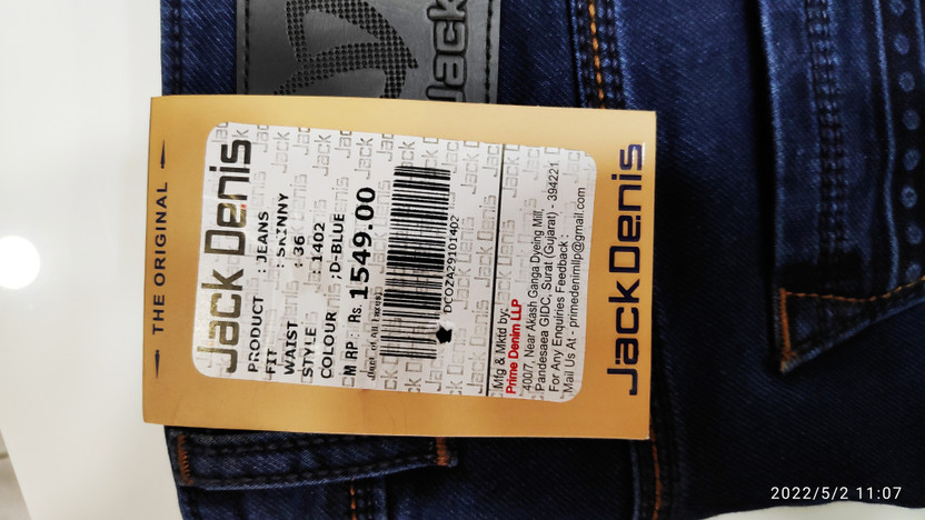Jack Denis Skinny Men Light Blue Jeans 