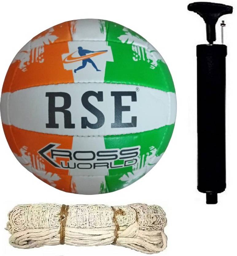 RSE TIRANGA VOLLEYBALL with COTTON NET & PUMP Volleyball Kit Buy RSE