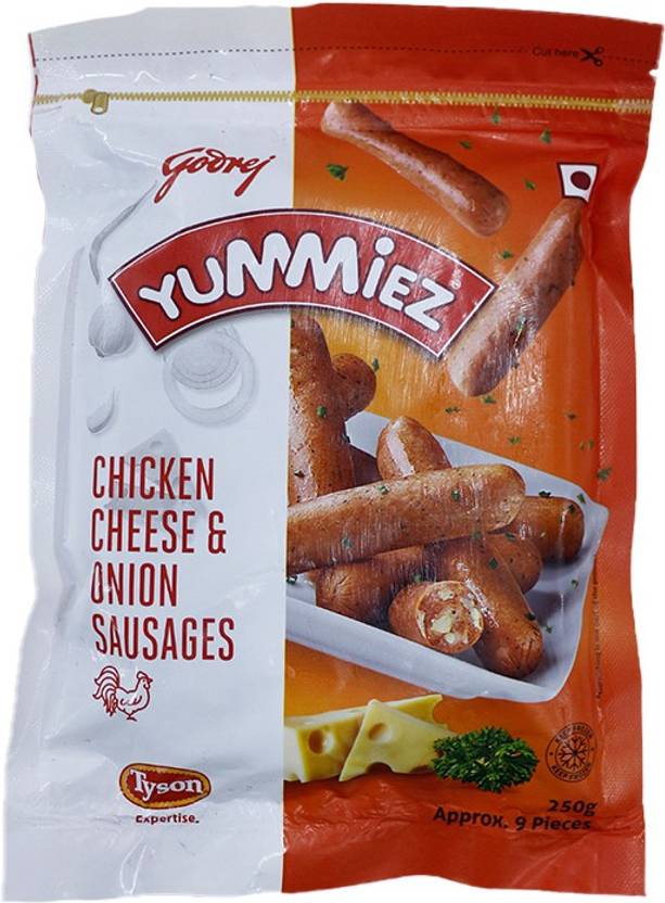 Godrej Yummiez Chicken cheese and onion sausages 250 g Price in India