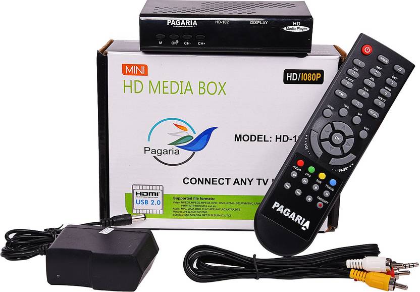 PAGARIA Full HD Portable Media Player with 2 USB Ports, Model HD102