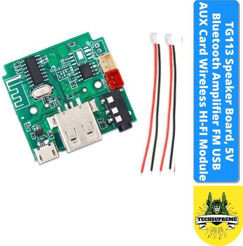 TechSupreme SS TG113 Speaker Board with connector , 5V Bluetooth