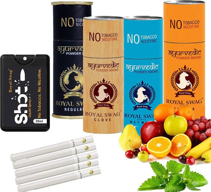 ROYAL SWAG Herbal Cigarette Tobacco Free Regular, Clove, Mint, Frutta