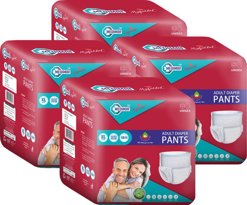 MEDIMAF by MAFATLAL Adult Diaper Pants 40 Count (XL) Adult Diapers