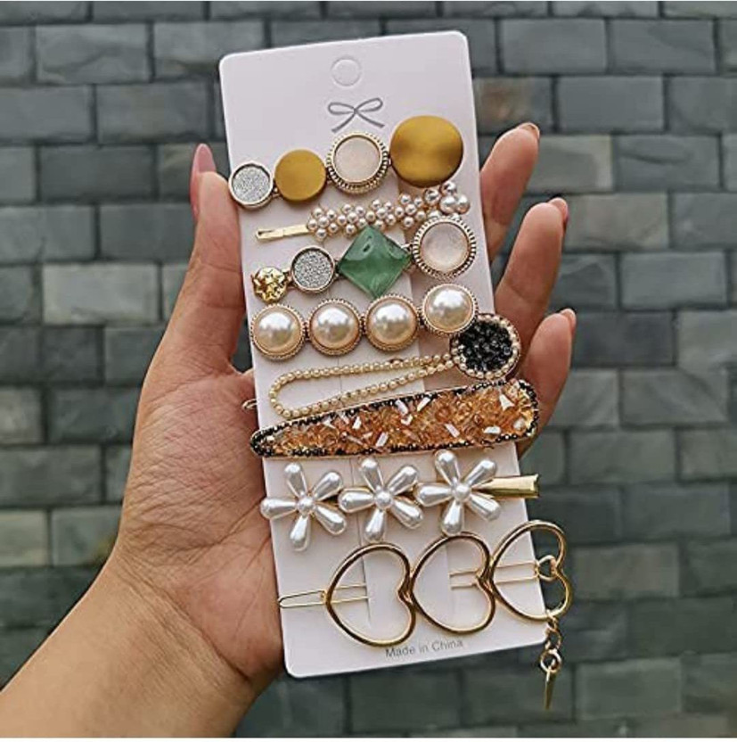 SIA VENDORS (Only_8_Pcs, Black Aligator) Tic Tac Clip(Multicolor)