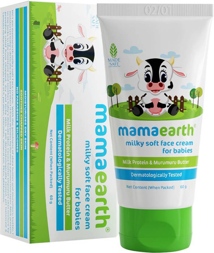 mamaEarth Milky Soft Face Cream With Murumuru Butter for Babies, 60 ml
