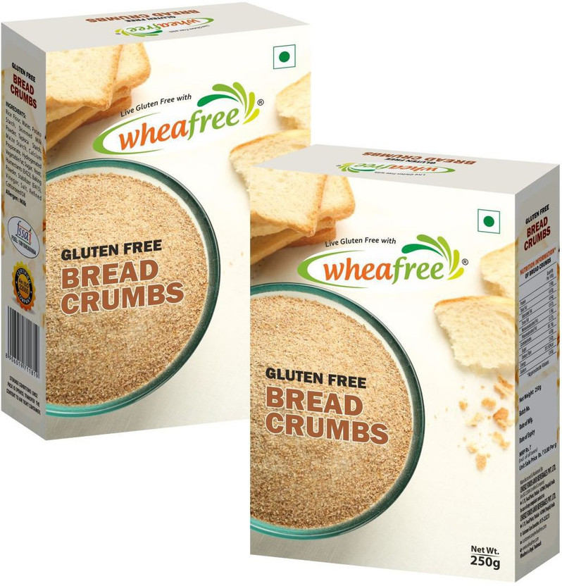 wheafree Gluten Free Bread Crumbs - Veg (Pack of 2 - 250g each) | Soya Free | Nut Free 500 g(Pack of 2)