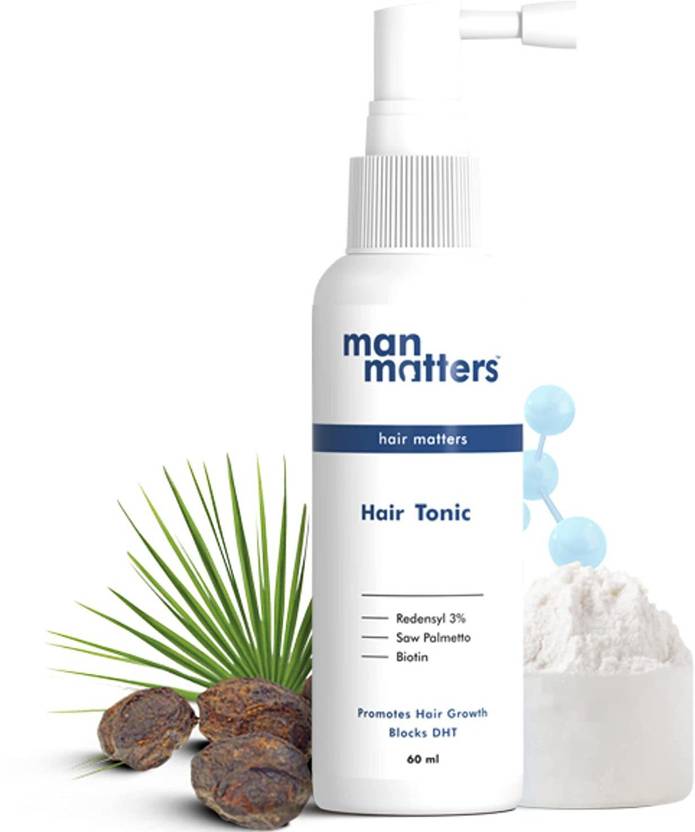 Man Matters 3 Redensyl Hair Growth Tonic Biotin, Saw Palmetto DHT Blocker Paraben Free