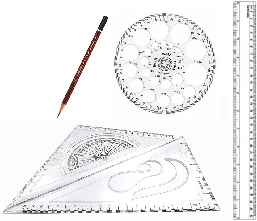 Uttam PRO CERCLE WITH SET SQUARE SET  Office Set(Multicolor)
