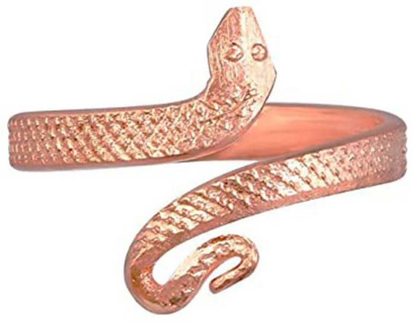 Quickcollection Pure Copper Health Benificial Snake Ring Copper Ring