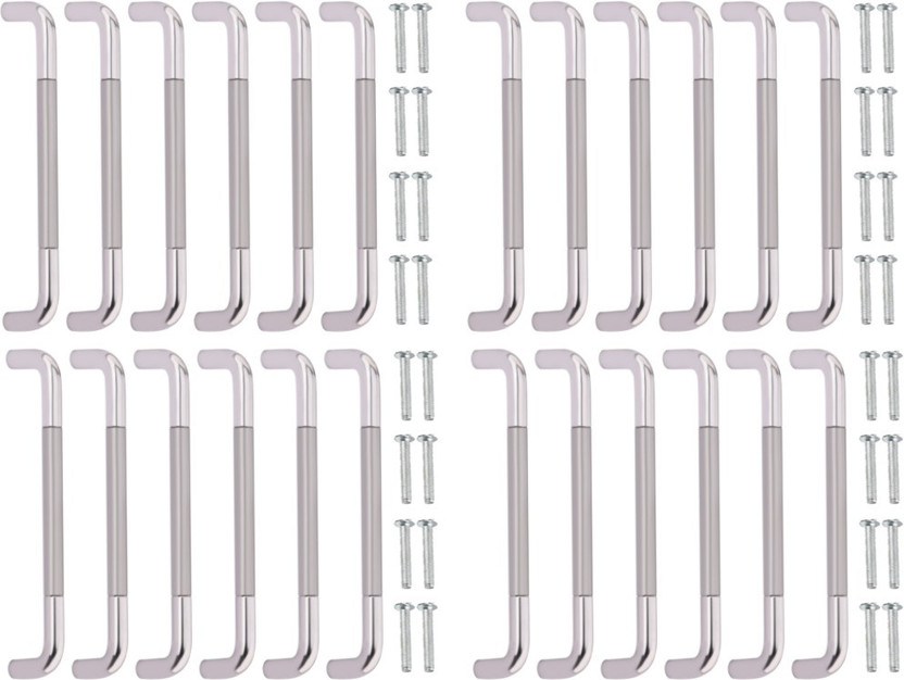 DecorDepo Fancy Steel Cabinet | Drawer | Wardrobe Handle 4 Inch With Screws Set of 24 Pcs Stainless Steel Cabinet/Drawer Handle(Steel Pack of 3)