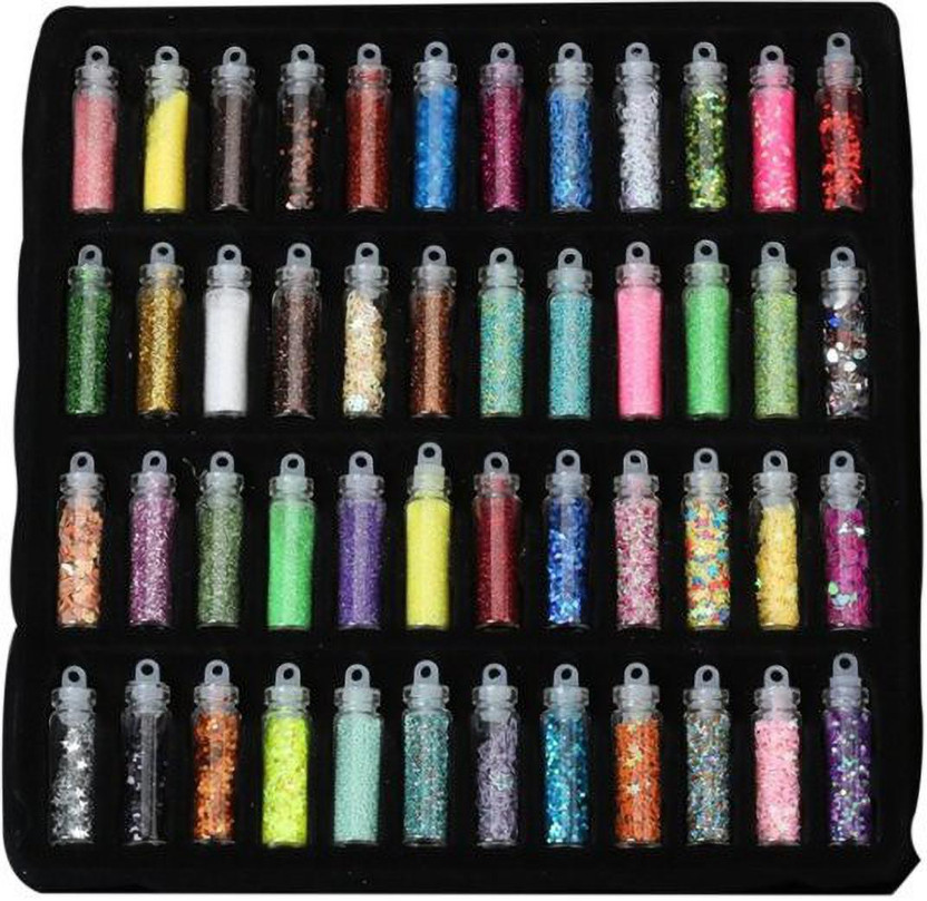 MINTA 48 Bottles/Box DIY Nail Resin Glitter Sequins Crystal(Multicolour)