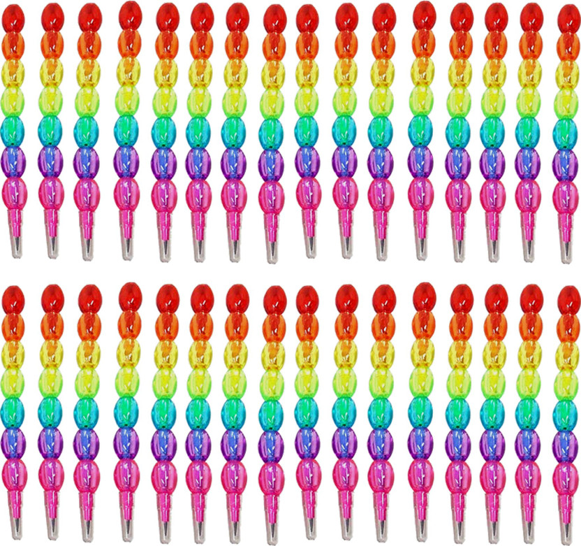 Kartual Return Gift In Bulk Pearl Moti Design Non - Sharpening Pencil For Kids Pencil(Set of 32, Multicolor)