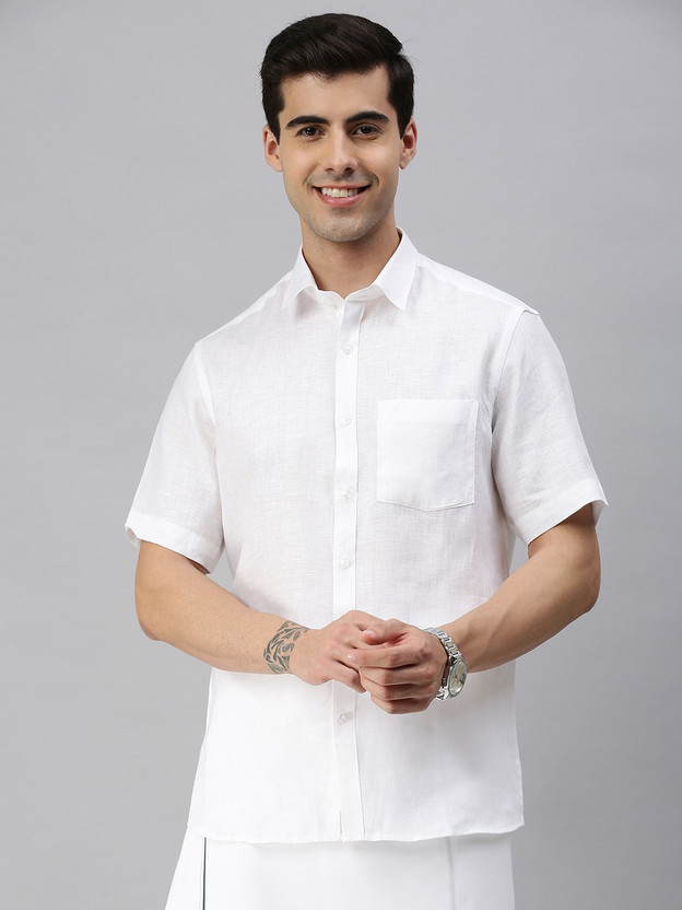 white cotton shirts flipkart