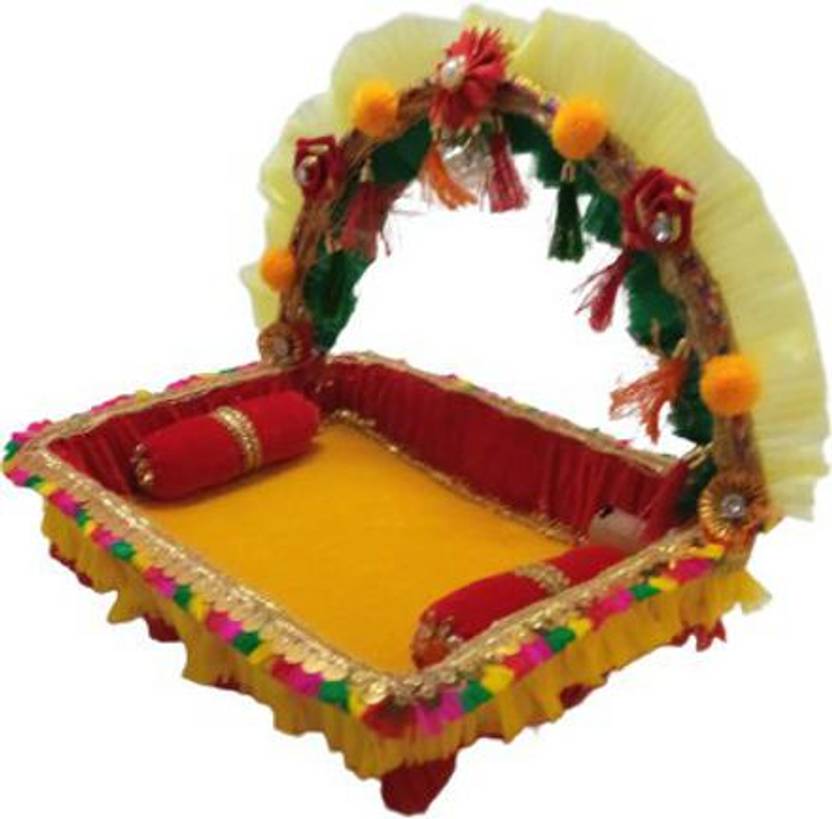 Kanha Bal Gopal Ji Singhasan/ Laddu ji Basket Singhasan size M 3 to 4