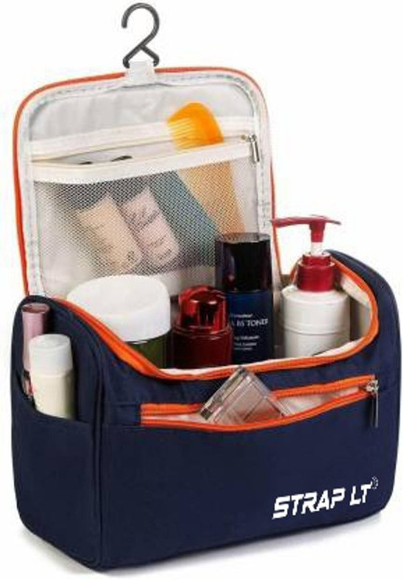 Straplt MultiPurpose Kit Bag Used For Personal Care Products,Makeup Kit,Grooming Travel Toiletry Kit(Blue)
