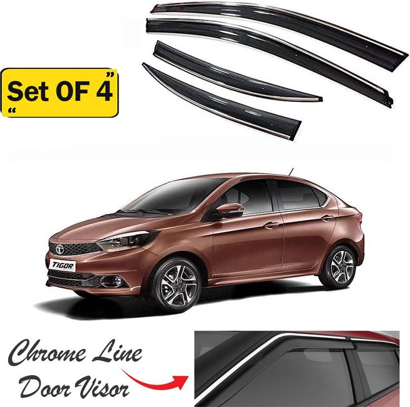 tata tiago door visor with chrome
