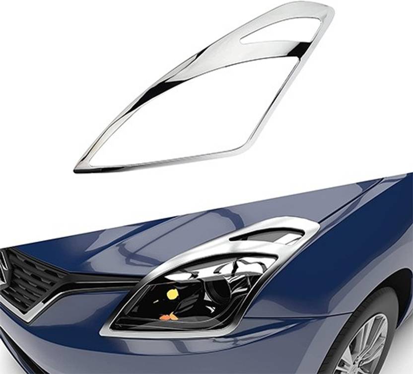 Goodzup baleno head lamp garnish model year 2015 to 2022 Chrome Maruti