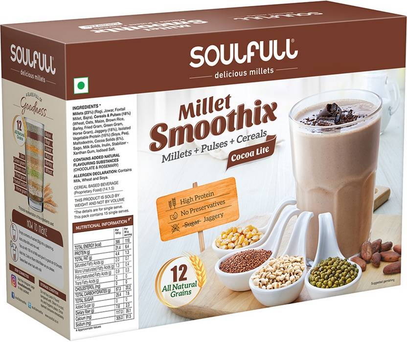Soulfull by TATA Millet Smoothix Cocoalite Nutrition Drink Price in