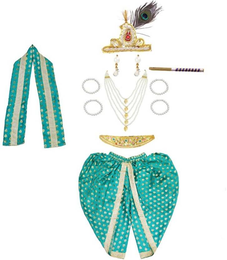 ITSMYCOSTUME Krishna Costume for Baby Boy Kids Set of10 Kanha