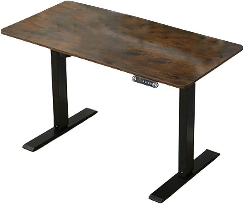 SYGA Height Adjustable Table Desk Standing Smart Electric Desk (Skin 120 X 60 cm) Solid Wood Computer Desk(Straight, Finish Color - Skin, DIY(Do-It-Yourself))
