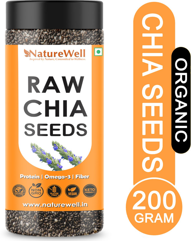 Naturewell Chia Seeds (RAW ) Super Seed for Weight Loss-Fat Lose Chia Seeds(200 g)