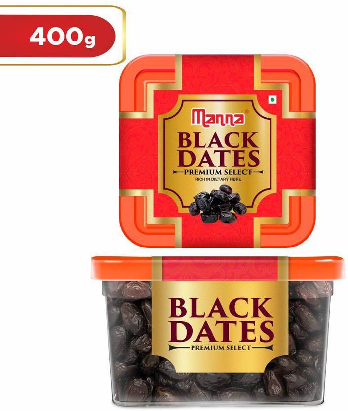 Manna Black Dates 400g Select Premium Organic Handpicked Dates